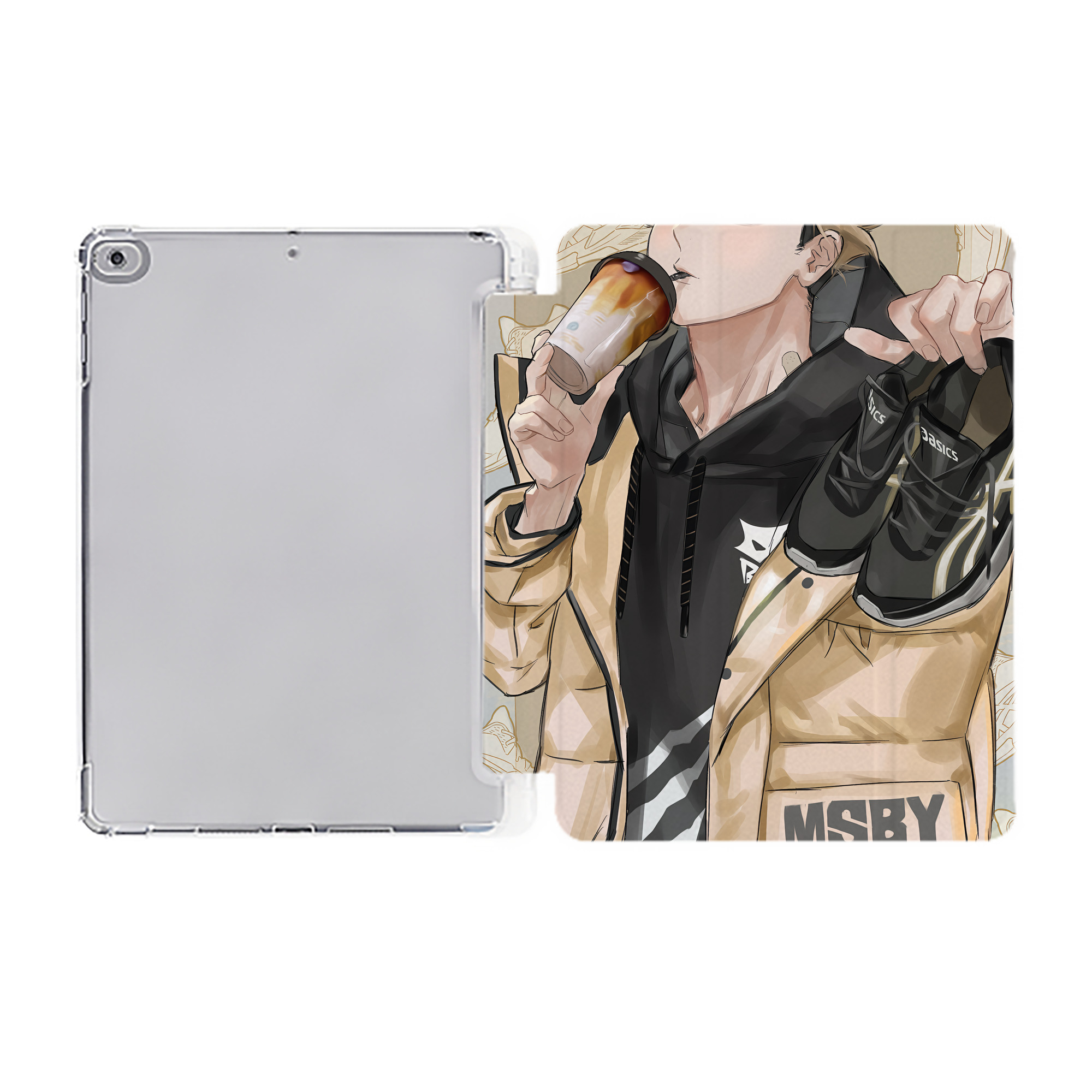 （画像用） ハイキュー!! Haikyu!! IPad ケース ペン収納付き 三つ折りスタンド PUレザー×シリコン 対応機種9.5/10.5/10.9インチ